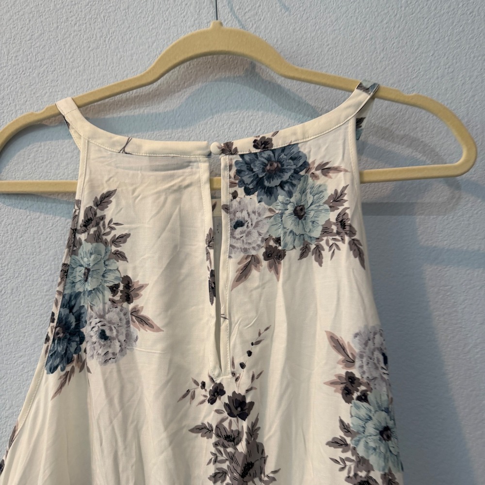 NEW Torrid Challis Floral High Low Halter Dress Plus Size Boho Feminine White 3X - Picture 7 of 14
